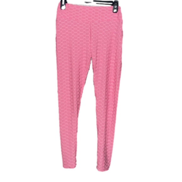 Two Wide Waistband Textured Leggings - Picture 2 of 4